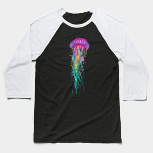Jellyfish Purple Colors Baseball T-Shirt